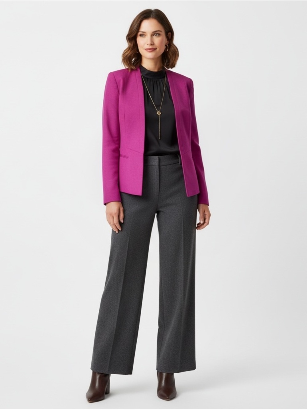 Black Label Evan‑Picone Magenta Jacket 4 FW26 Tailored Chic Quiet Luxury